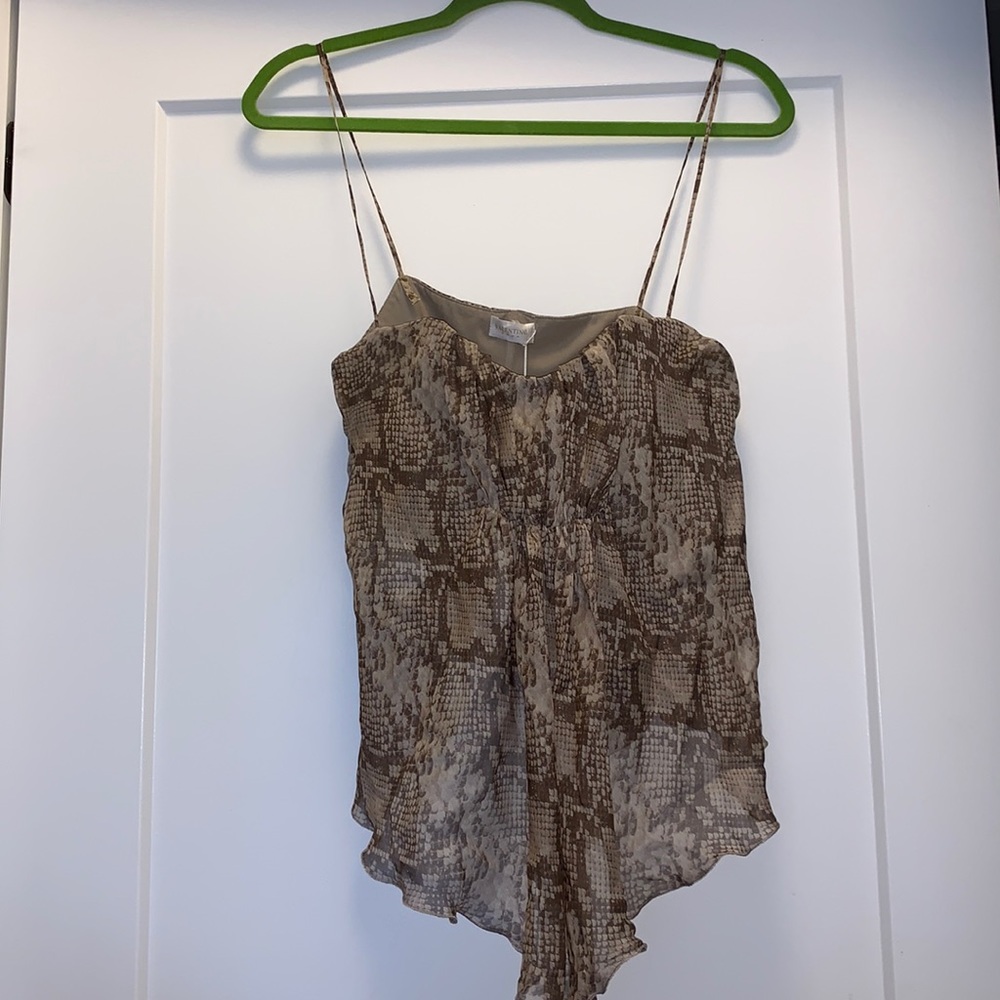 Valentino NEW Python camisole / bustier silk top